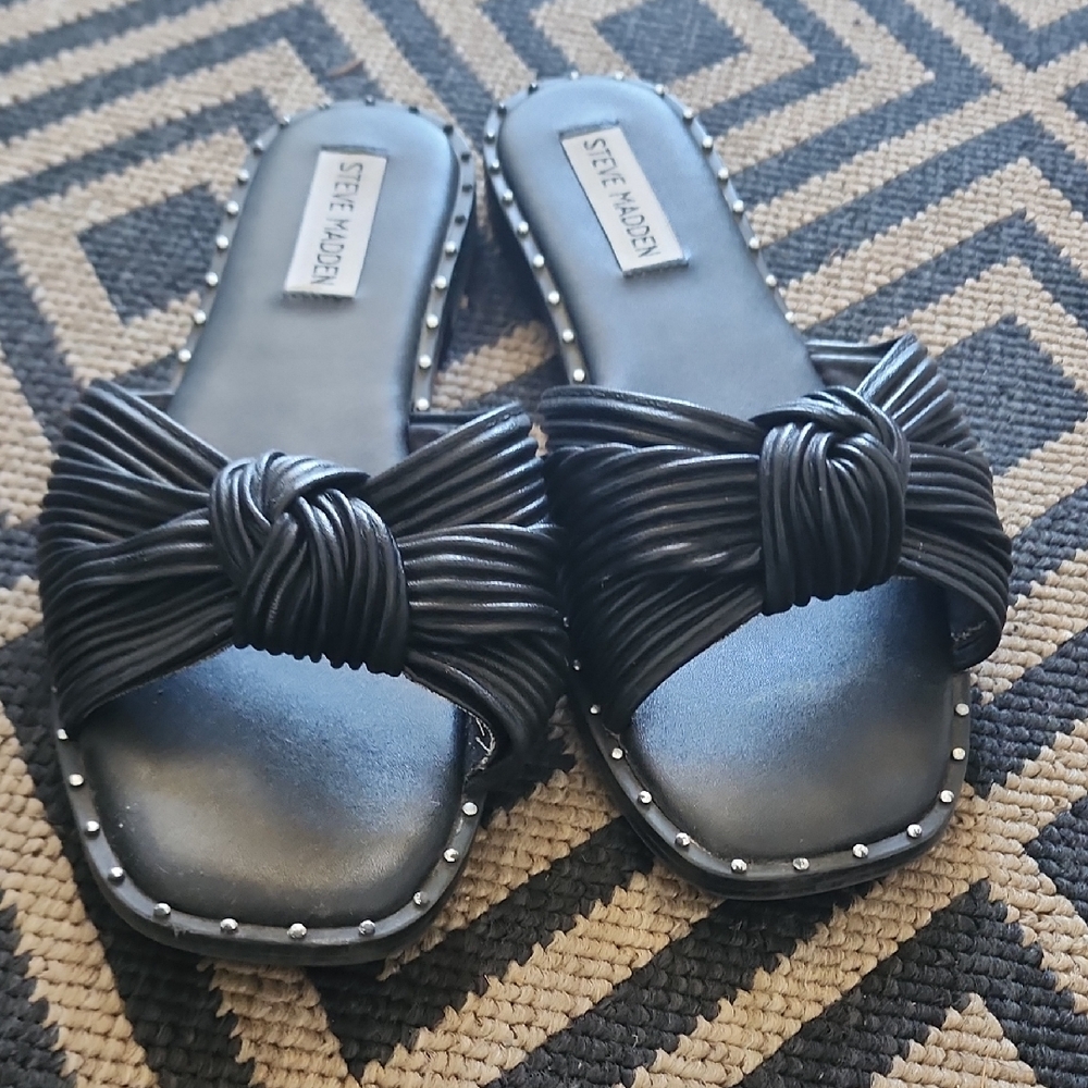 Steve Madden Black Women's Sandals, Size 6.5